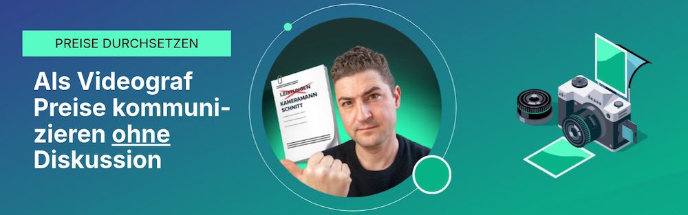 Als Videograf Preise kommunizieren